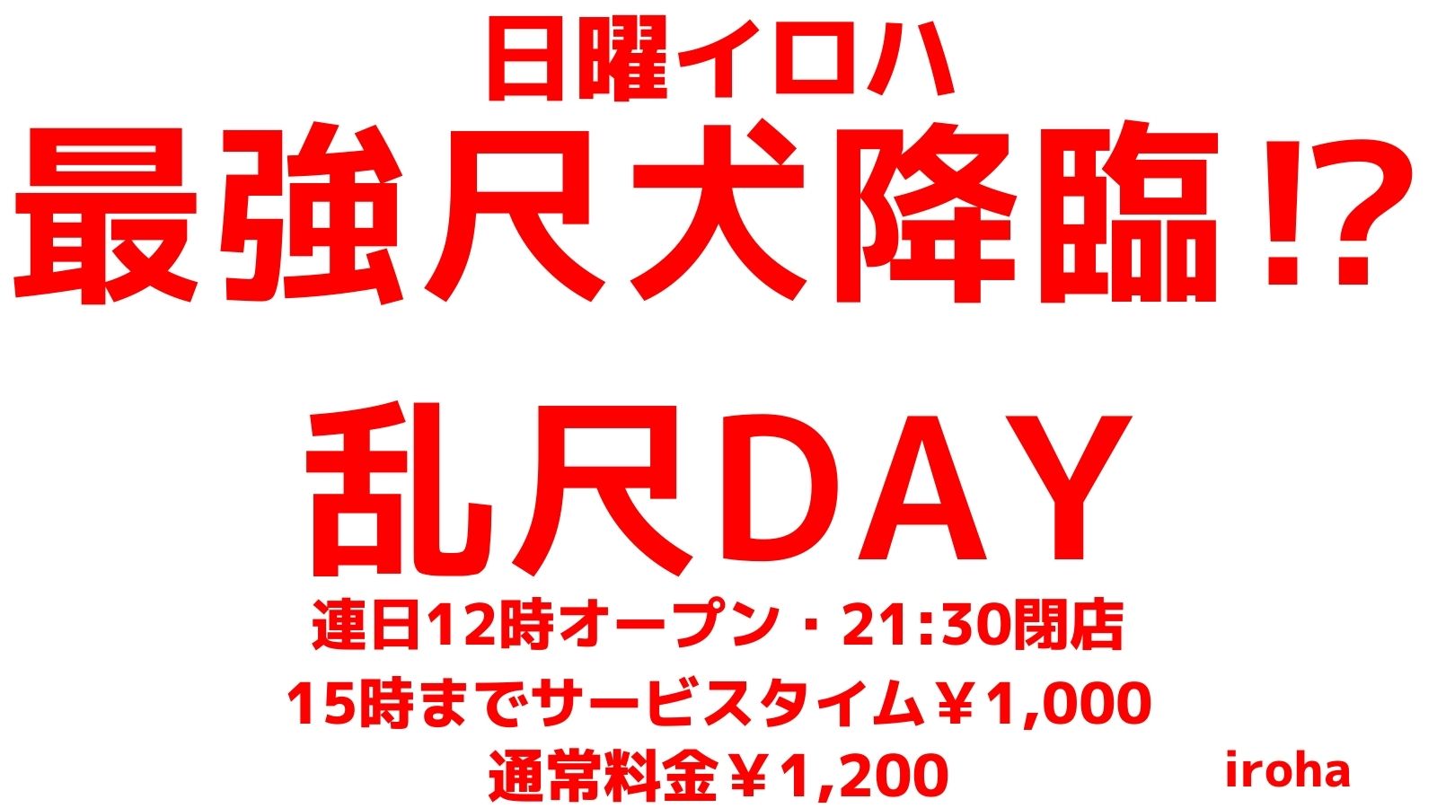 12月 日曜イロハ・最強尺犬降臨⁉・乱尺DAY《マーカー装着でアピール》