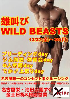 ゲイバー ゲイイベント ゲイクラブイベント 雄叫び WILD BEASTS 4days